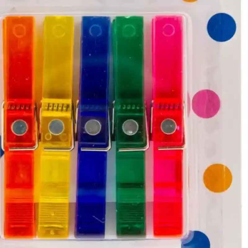 Set Con 5 Clips Magnéticos. Ideal Para Adherir a la Nevera. Resistentes. Sku 010591002468
