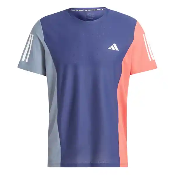 Adidas Camiseta Manga Corta Para Correr Hombre Azul Talla XS