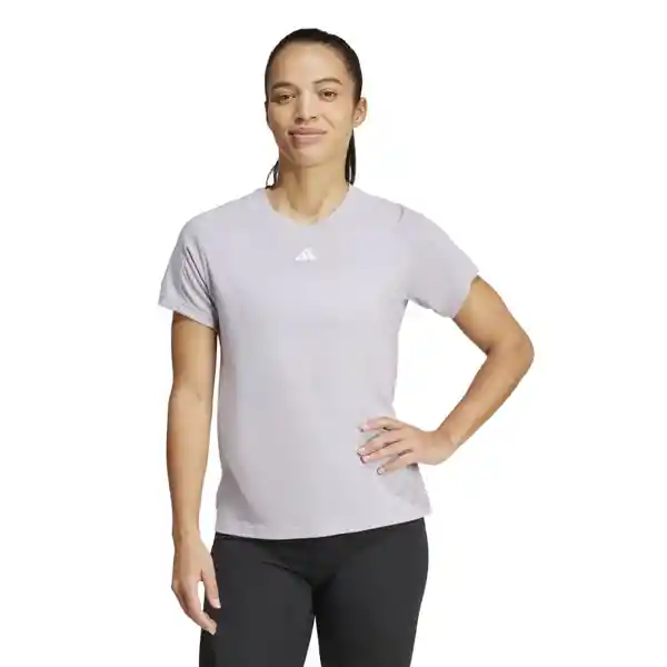 Adidas Camiseta Tr-es Crew Para Mujer Gris Talla L