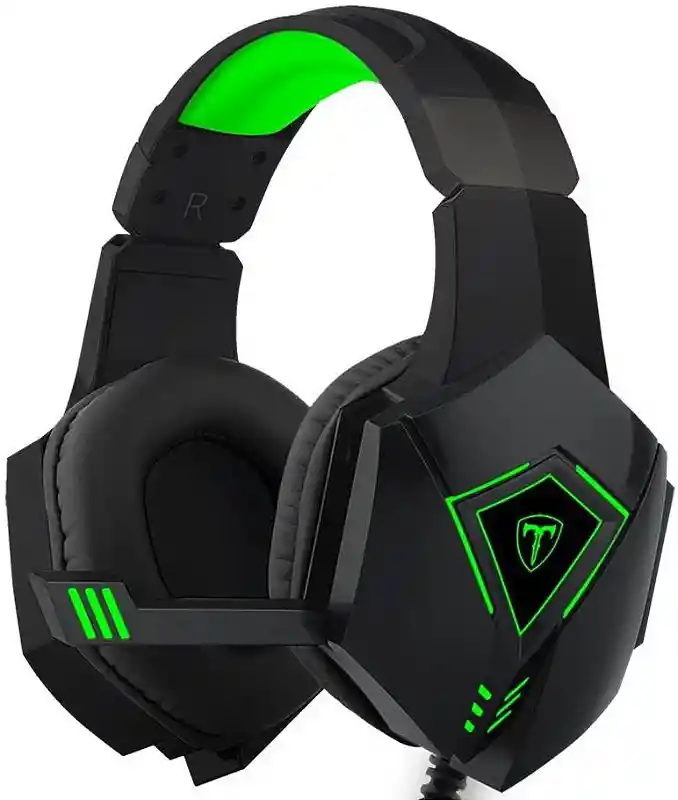 T-Dagger Diadema Gamer Retroiluminada Rocky T-RGH206 Verde