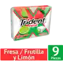 Trident Chicle Splash Sin Azúcar Fresa Limón