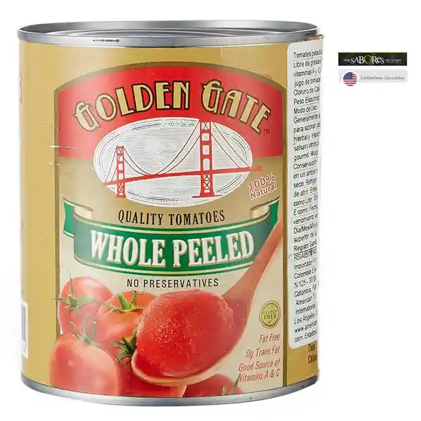 Tomates Enteros Pelados Golden Gate