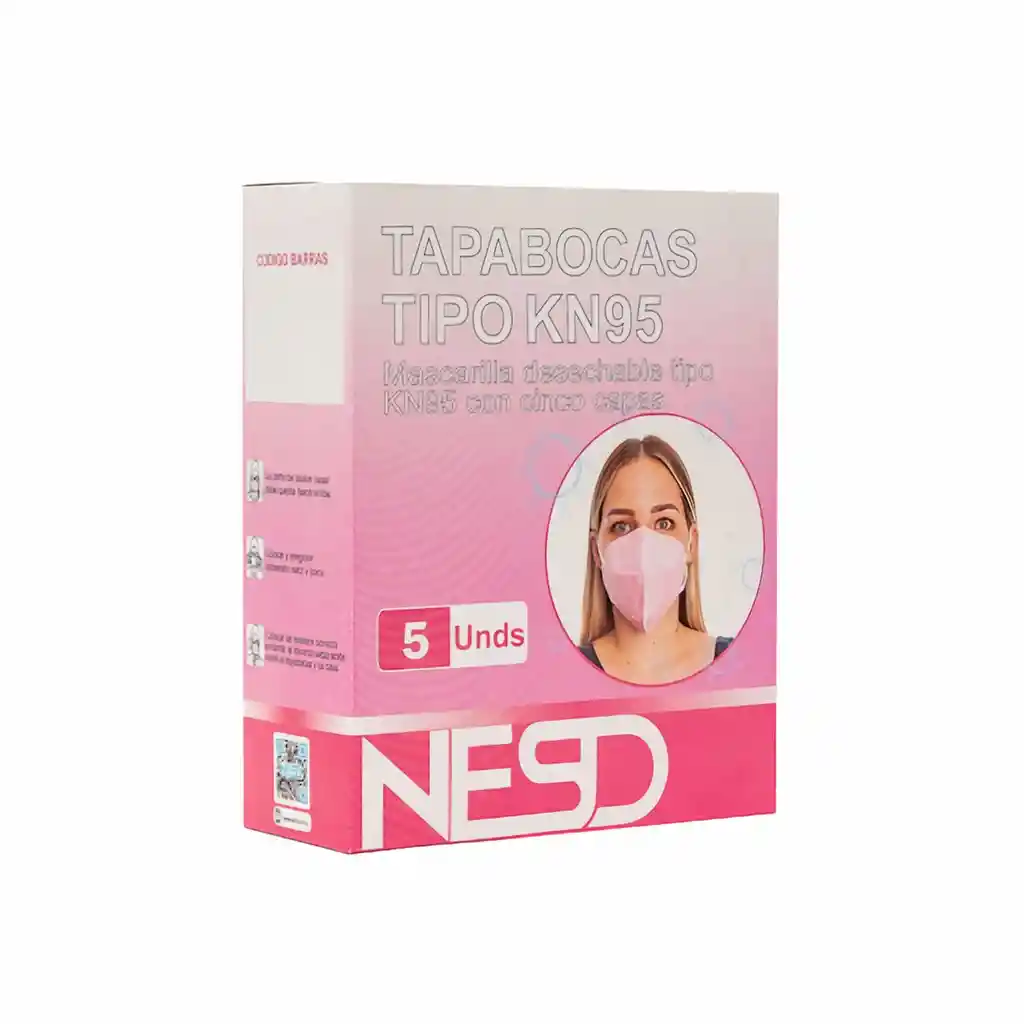 Nesd Tapabocas Tipo Kn95 Color Rosado