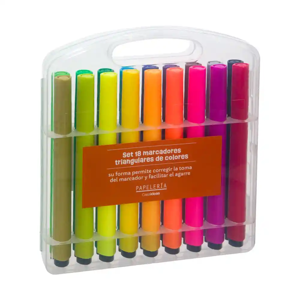 Set 18 Marcadores Ergonomicos