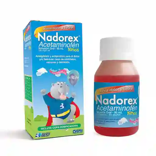 nadorex Acetaminofen ninos sabor a frambuesa (150 mg)