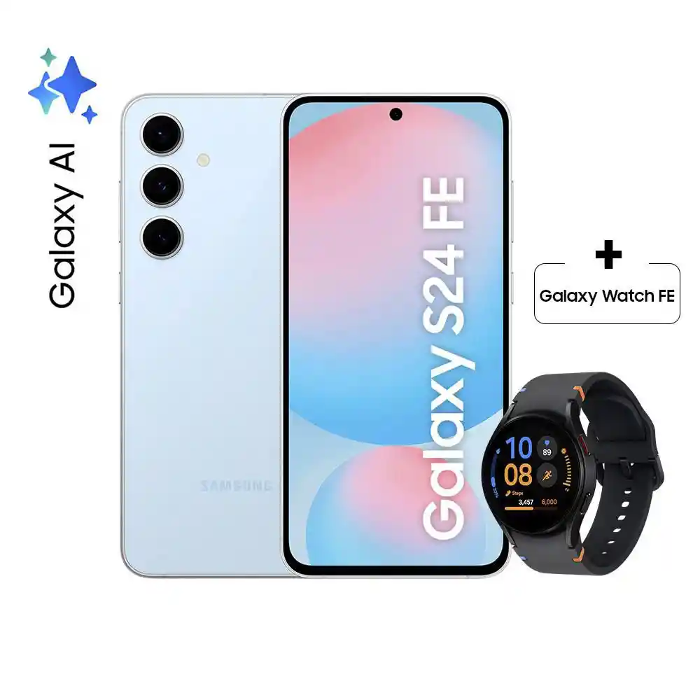 Celular Samsung Galaxy S24 Fe 256 Gb 8 Gb Ram Azul Cielo. + Galaxy Watch Fe