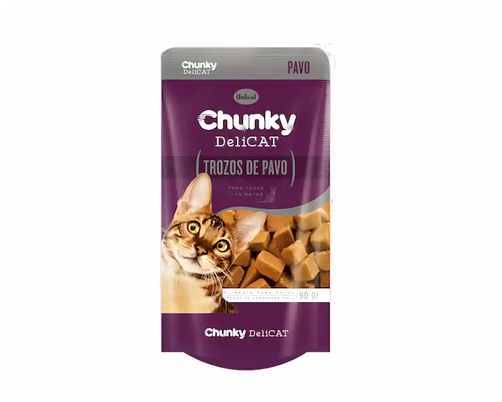 Chunky Trozos de Pavo para Gato Delicat 