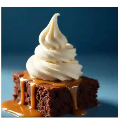 Brownie Melcochudo con Helado