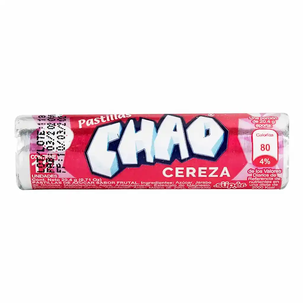 Chao Pastillas Refrescantes Cereza