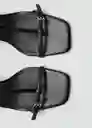 Sandalias Oporta Negro Talla 40 Mujer Mango