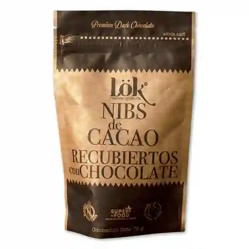 Nibs de Cacao Lok Recubierto Con Chocolate