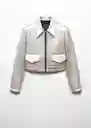 Chaqueta Silver Plata Talla S Mujer Mango