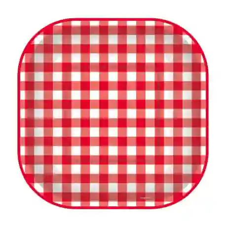 Serpentex Plato Cuadrado Picnic Rojo