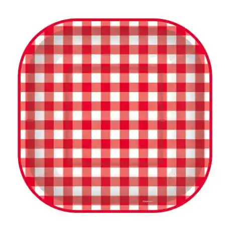 Serpentex Plato Cuadrado Picnic Rojo