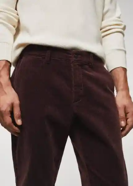 Pantalón Berdam Vino Talla 36 Hombre Mango