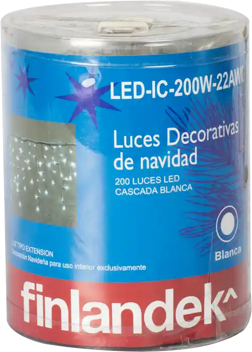 Finlandek 200 Luces Led Cascada Blanca 1 U