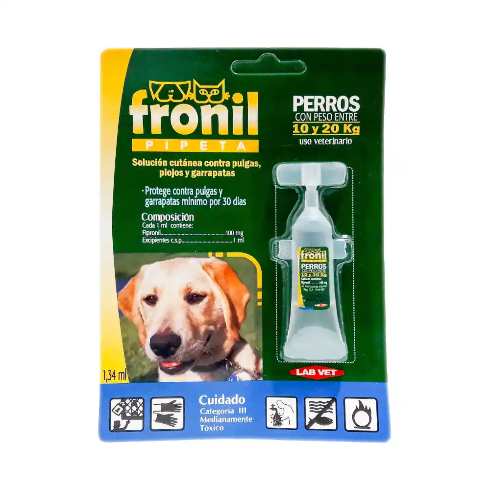 Fronil Solución Cutánea Contra Pulgas Piojos y Garrapatas