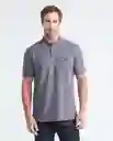 Camiseta Polo Classic Hombre Gris Imán Oscuro S Chevignon