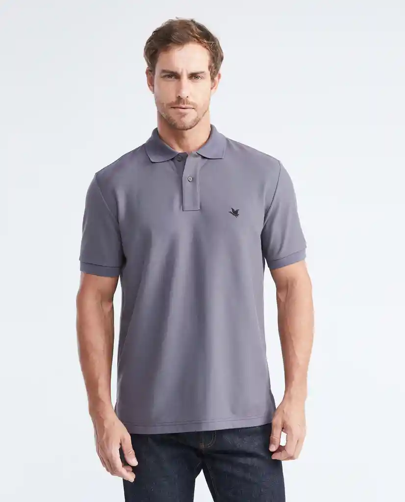 Camiseta Polo Classic Hombre Gris Imán Oscuro S Chevignon