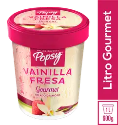 Popsy Helado Cremoso Sabor a Vainilla Fresa