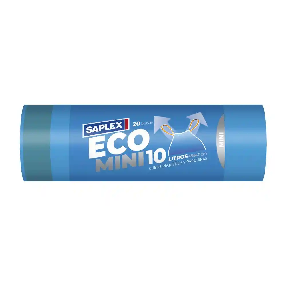 Saplex Bolsa Para Basura Mini Azul Con Cierre