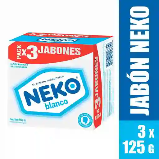 Neko Pack Jabón Antibacterial Blanco 125 g
