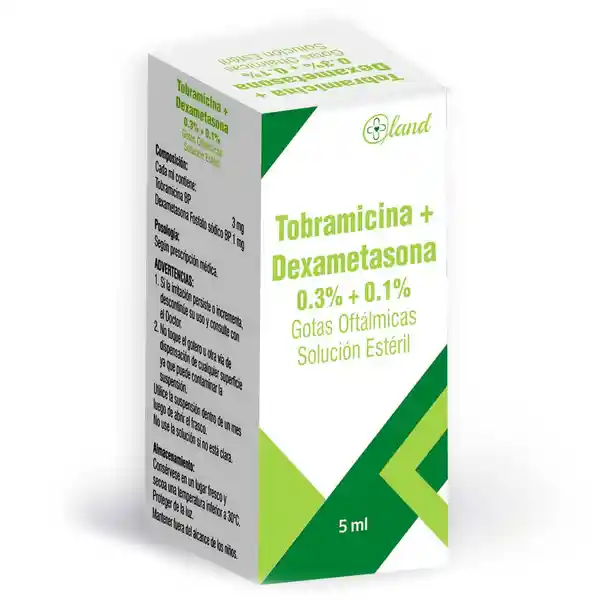 Tobramicina+dexametasona (1+3)mg/ml(0.1+0.3) Sol Oft Fco X 5 Ml - Cruz Verde -