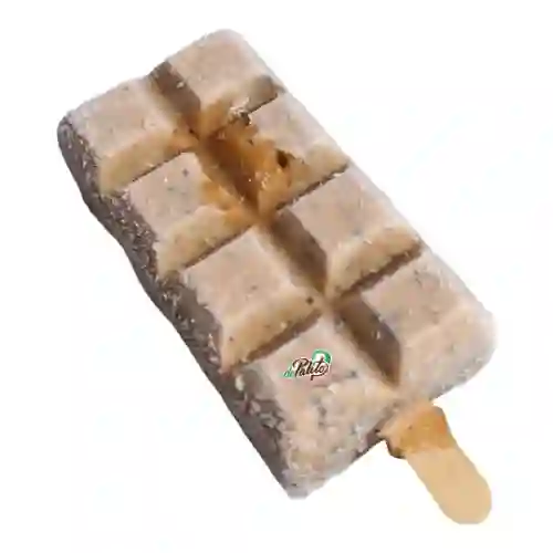 Paleta de brownie con arequipe