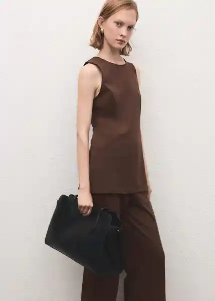 Pantalón Misuri Topo Talla XS Mujer Mango