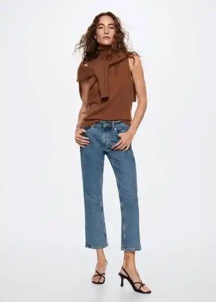 Jeans Kylie Tejano Medio Talla 32 Mujer Mango