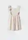 Vestido Giza Beige Talla 06 Niñas Mango