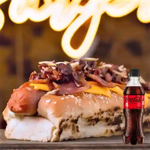 Combo Dog Costillas + Coca Cola Sin Azúcar 400 ml