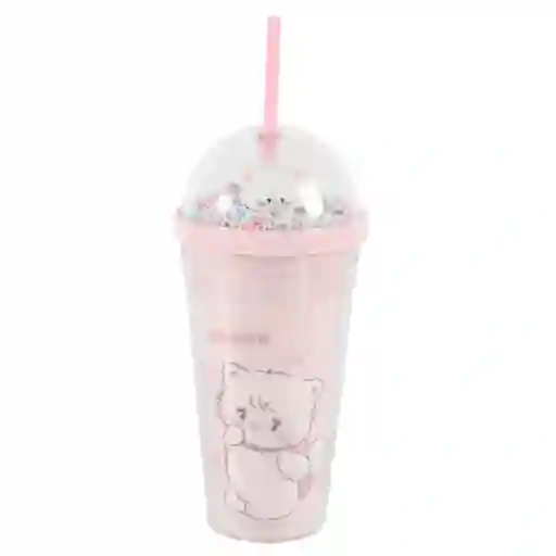 Vaso de Plástico de De Doble Pared Mikko Mousse 480 mL Miniso