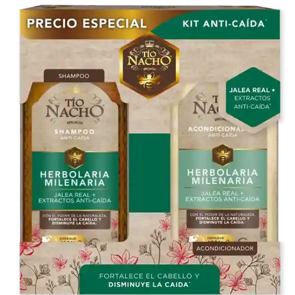 Tío Nacho Pack Shampoo Herbolaria Milenaria + Acondicionador