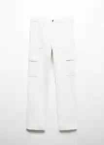 Jean Cargos Off White Talla 18 Teen Niñas Mango