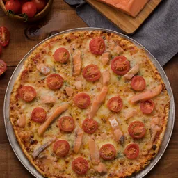 Pizza Salmón y Tomates Cherry