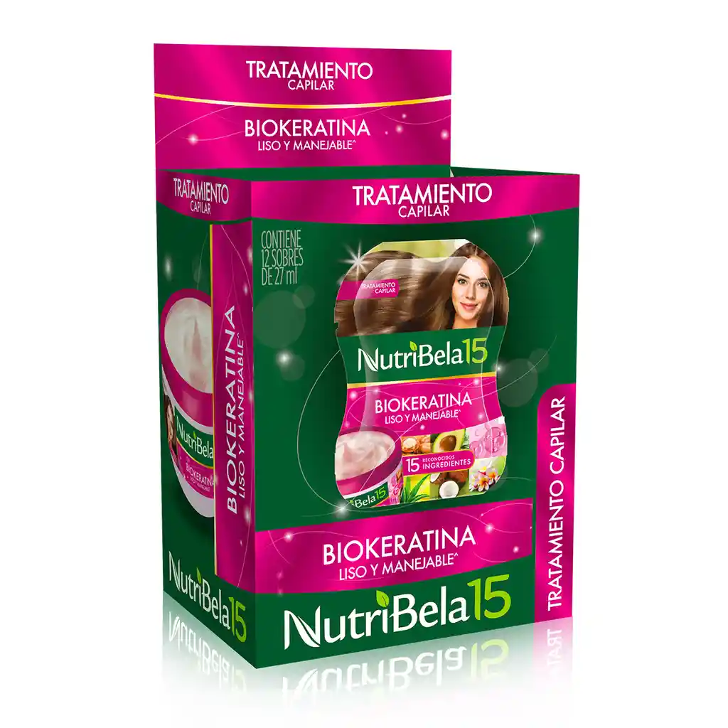 Tratamiento Nutribela Biokeratina X 12 Sobres C/u