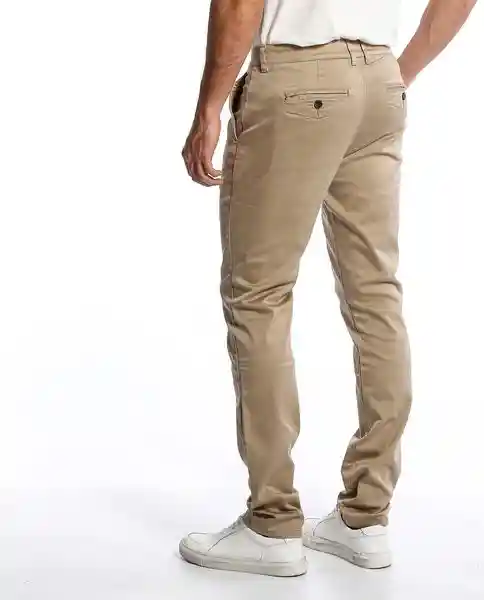 Pantalon Khakis Rocket Caqui Talla 28 Hombre Chevignon