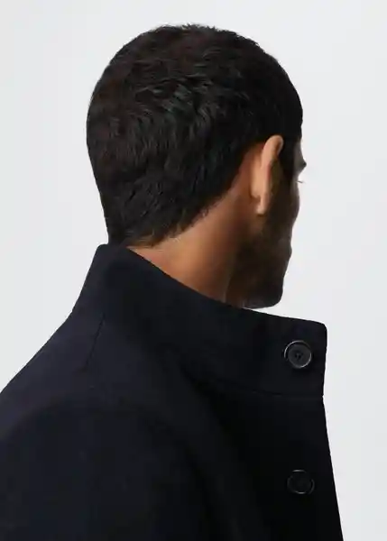 Abrigo Funnel Navy Talla M Hombre Mango