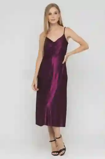Vestido Midi Tiffany Color Magenta Talla M Ragged