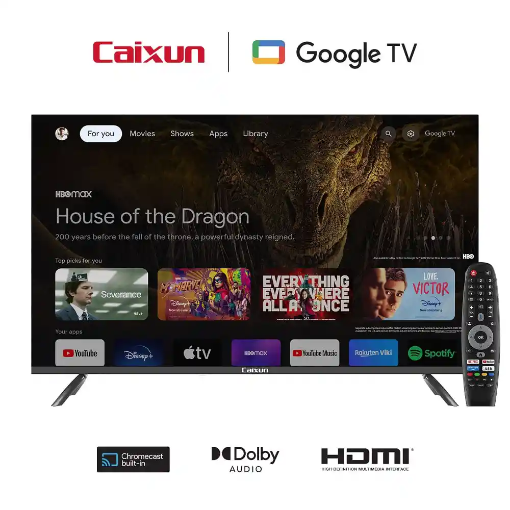 Televisor Caixun 43 Pulgadas Uhd Smart Google Tv C43vaug