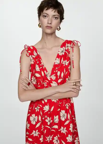 Vestido Fraterni Rojo Talla 18 Mujer Mango