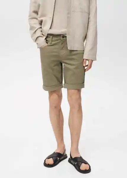 Bermuda Nepto Khaki Talla 42 Hombre Mango