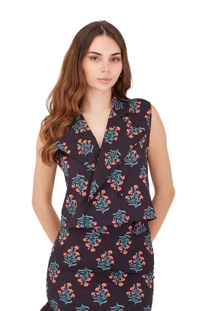 Chaleco Vine Negro Fiorella