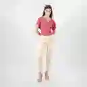 Pantalón Tiro Medio Bota Recta Beige Talla 10 - 712842