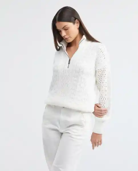 Sueter Comfy Crudo Porcelana Claro Talla L Mujer Chevignon