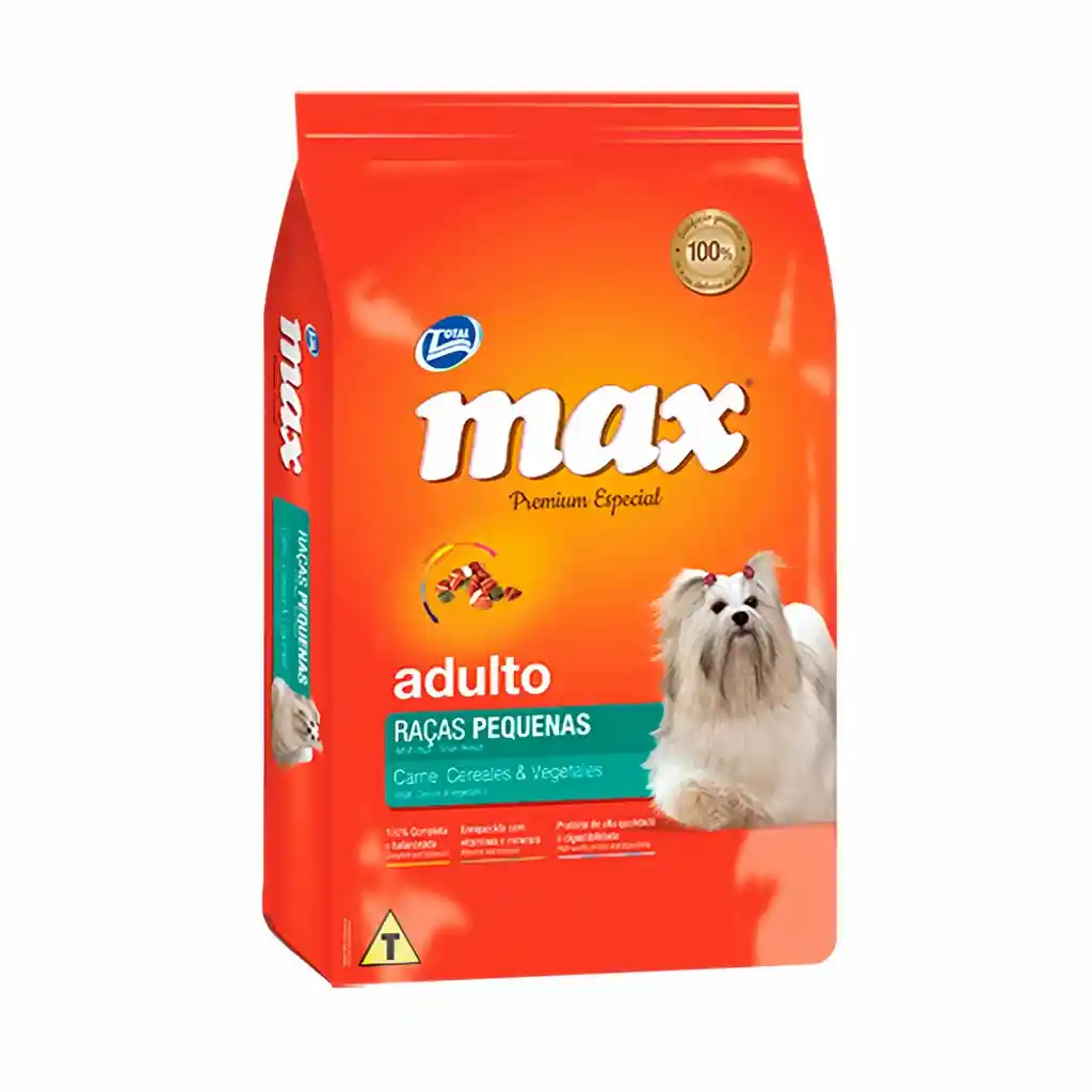 Max Premium Adulto Razas Peq. Carne. Cereales Y Verduras 15 Kg.