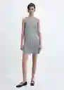 Vestido Sara-H Gris Claro Vigoré Talla S Mujer Mango