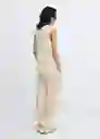 Pantalón Cargo Crudo Talla L Mujer Mango