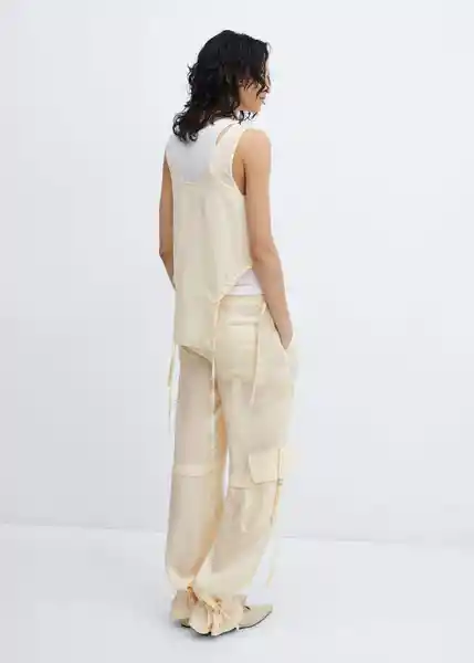 Pantalón Cargo Crudo Talla L Mujer Mango